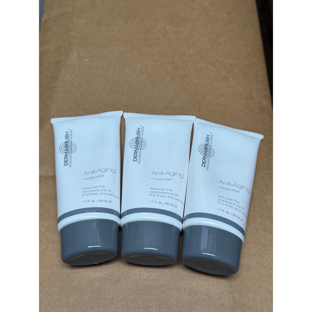 DERMABRUSH Anti-Aging Moisturizer Reduce Fine Lines and Wrinkles 1.7 oz Set of 3